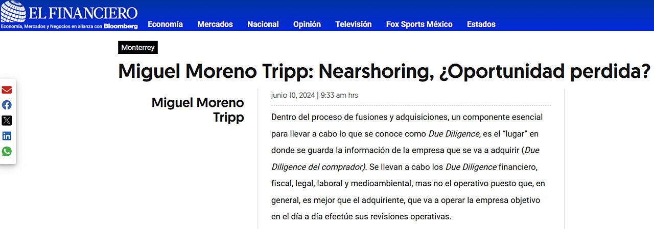 Nearshoring, Oportunidad perdida?